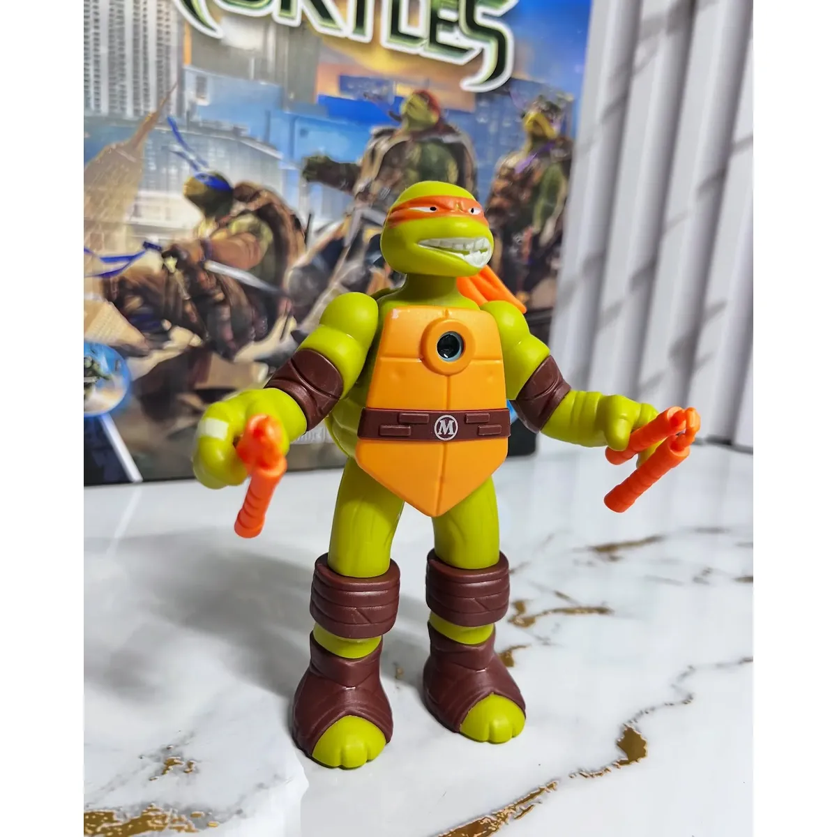 Set De Tortugas Ninja X4 Con Proyector De Luz Para Niños - Image 5