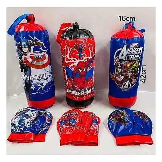 Saco De Boxeo Spiderman, Paw Patrol Y Avengers Para Niños - Image 4