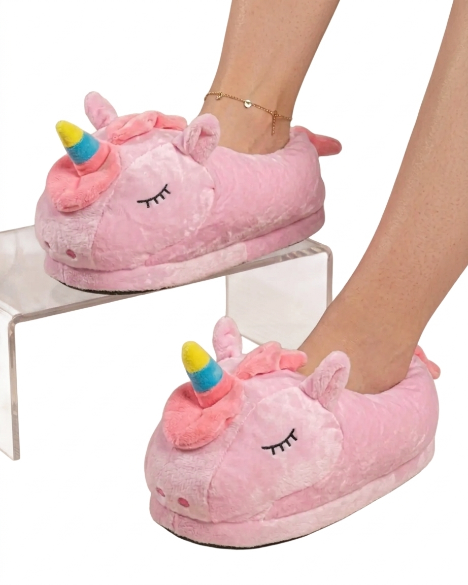 PANTUFLAS UNICORNIO rosado 28cm #44204-25