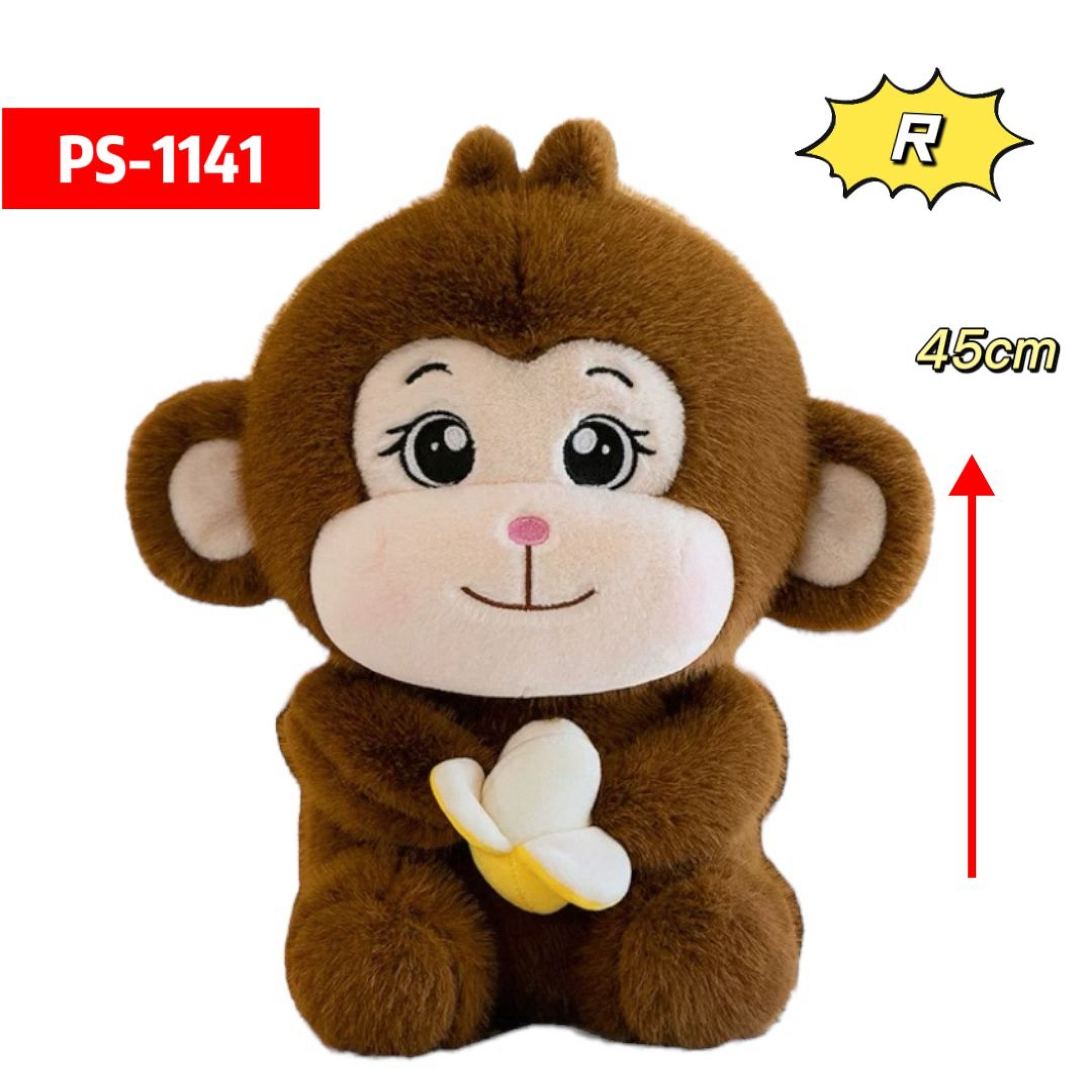 Peluche Monito Con Platano 45cm PS1141 - Image 2