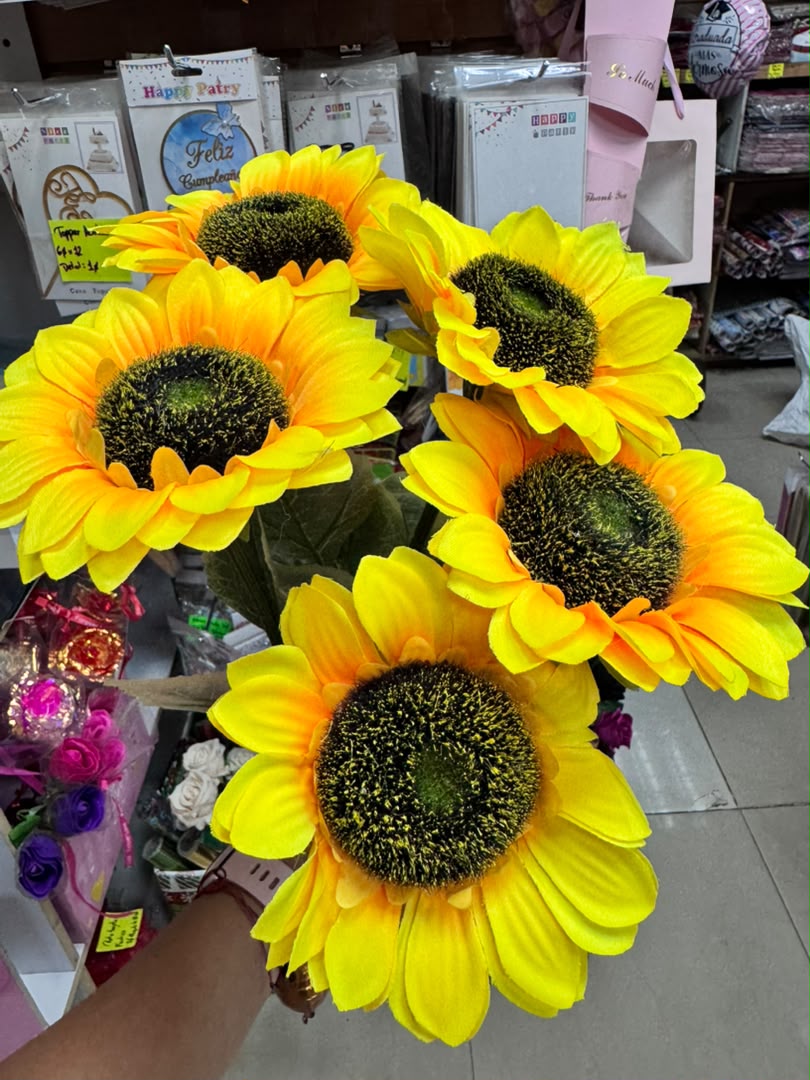 Rosas Artificiales Girasoles x12 unid - Image 3
