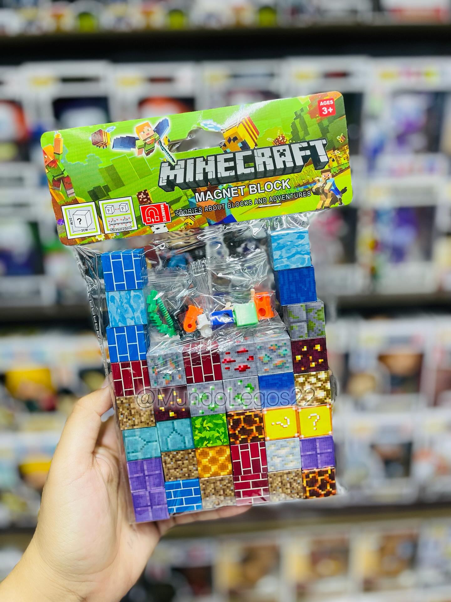 BOLSA CON LEGOS MAGNETICOS MINECRAFT 62pcs #BZ96-60C - Image 2