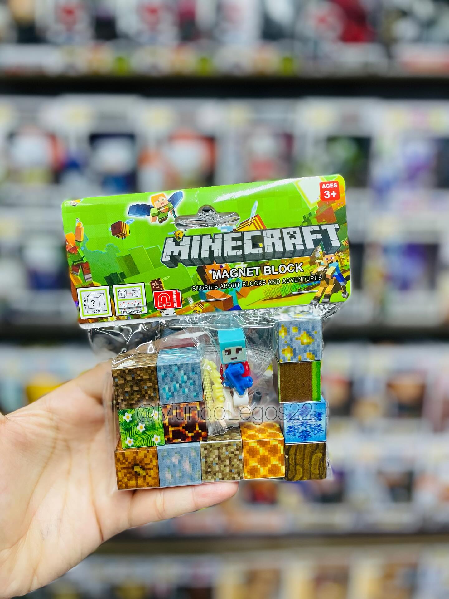 BOLSA CON LEGOS MAGNETICOS MINECRAFT 37pcs #BZ96-36C - Image 2
