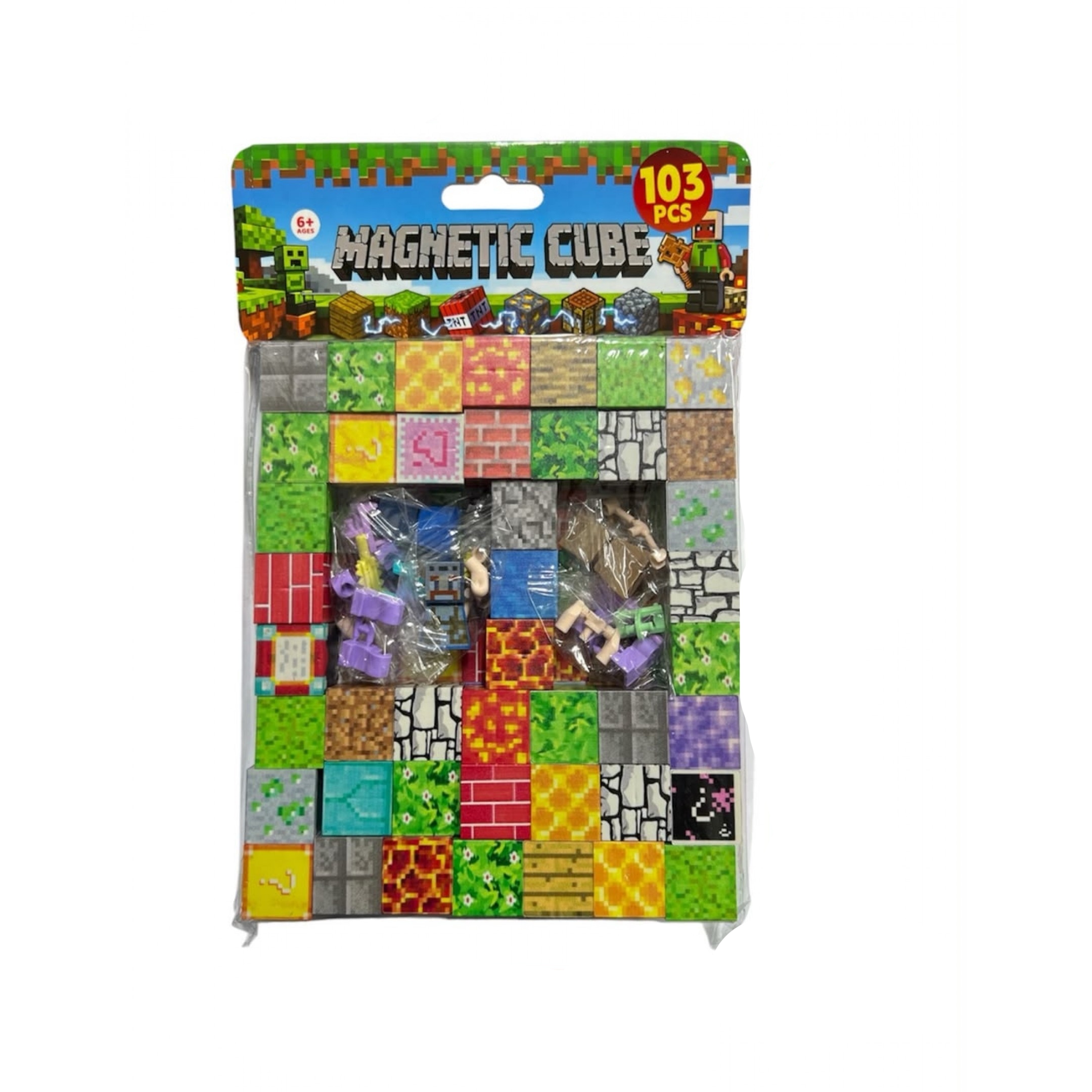 BOLSA CON LEGOS MAGNETICOS MINECRAFT 103pcs #BZ96-100C