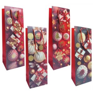 Bolsas Delux Botelleras Navidad x12 unid.