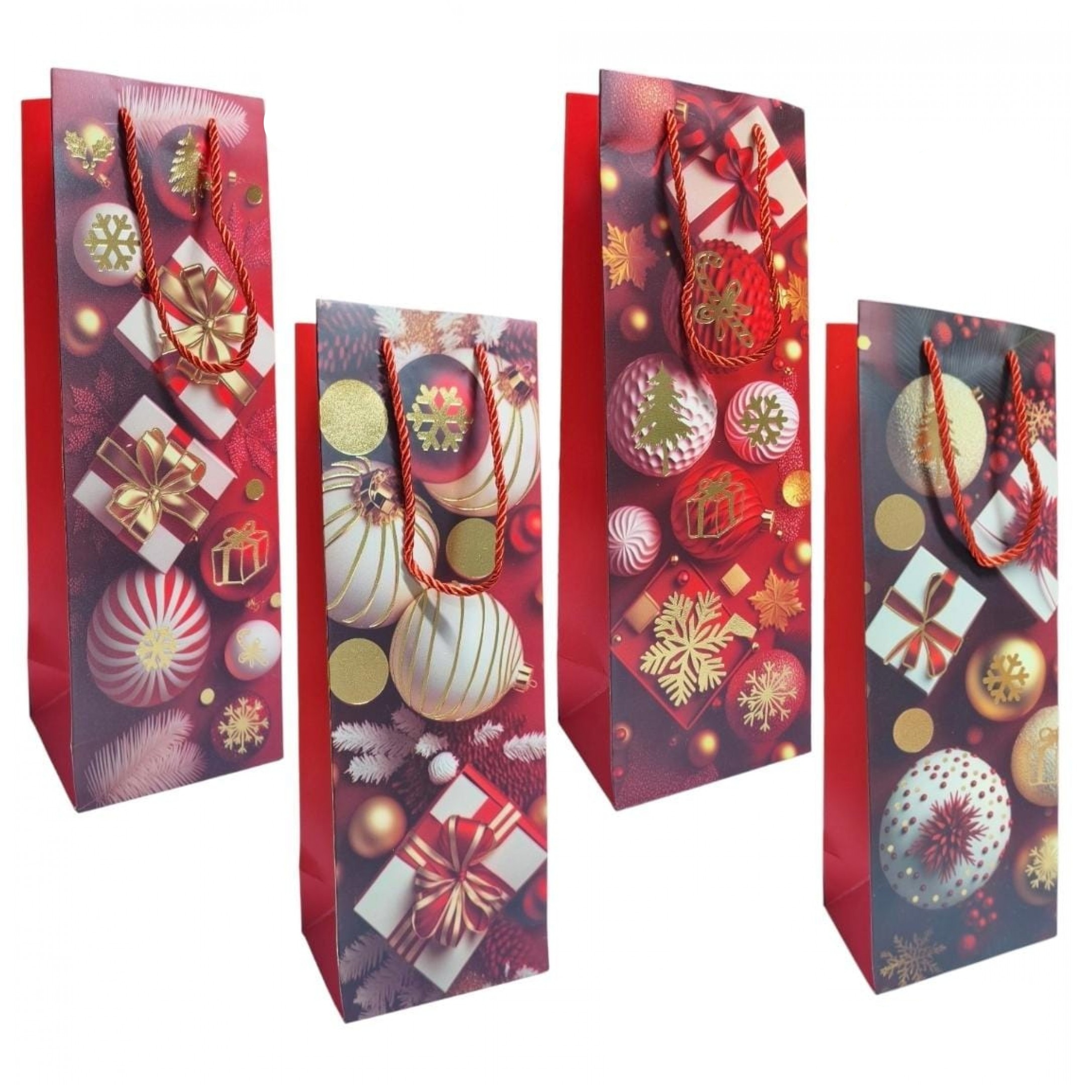 Bolsas Delux Botelleras Navidad x12 unid.