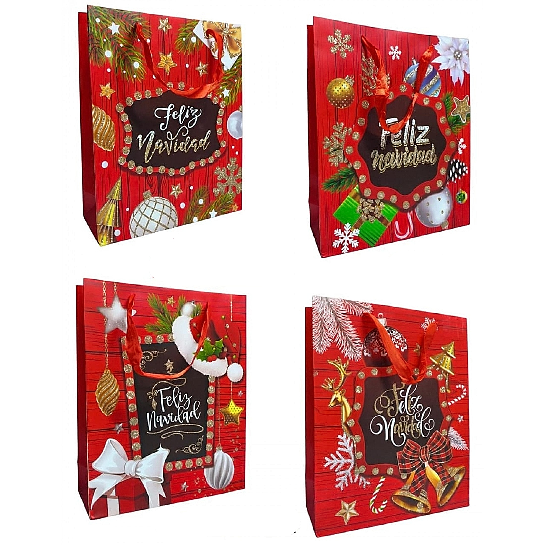 Bolsas de Regalo Lujo 32x26 Navidad
