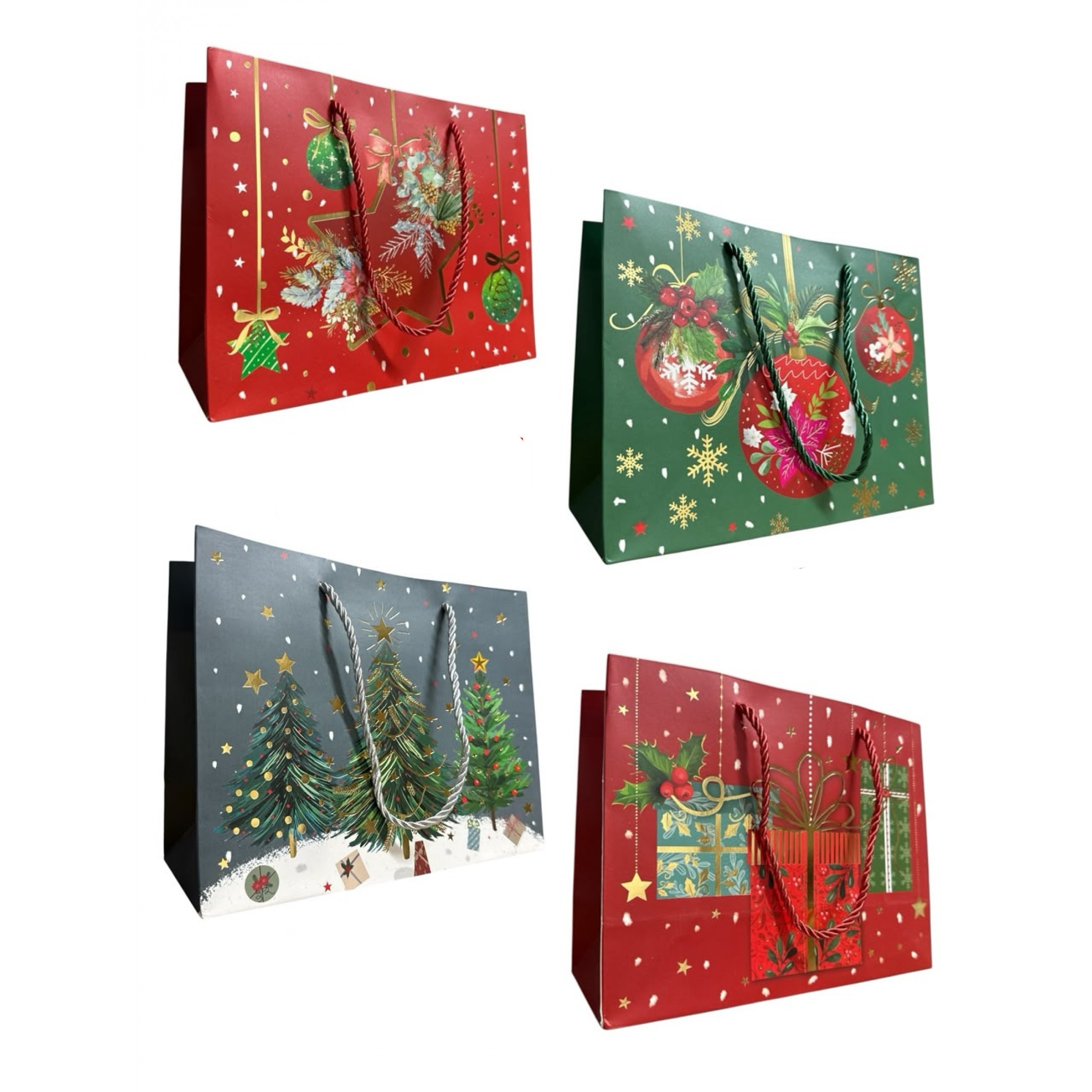 Bolsas Lujo 24×18 Navidad Regalo x12 unid