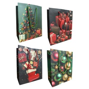 Bolsas Lujo 24×18 Navidad Regalo x12 unid