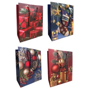 Bolsas Lujo 24×18 Navidad Regalo x12 unid