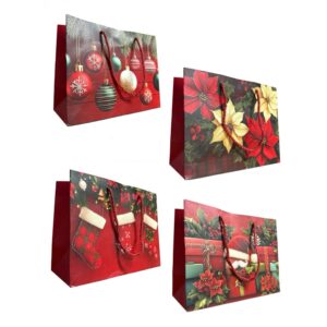 Bolsas Lujo 24×18 Navidad Regalo x12 unid