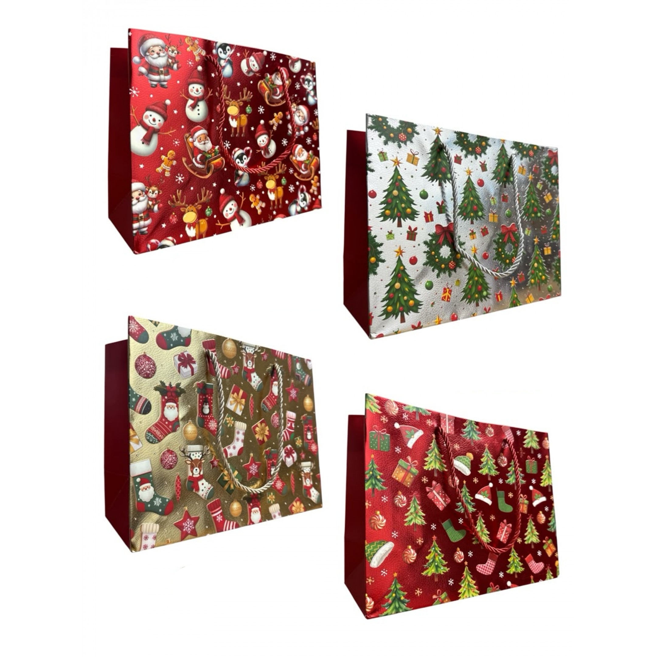 Bolsas Lujo 24×18 Navidad Regalo x12 unid