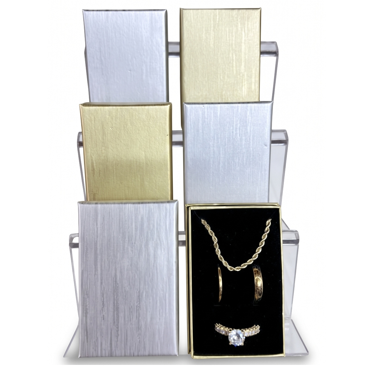 Estuches 5x8 Metal Rayas x12unid.