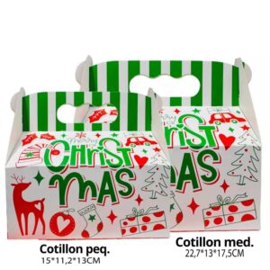 Cajas Cotillon Navidad Christmas Gde. x12 unid