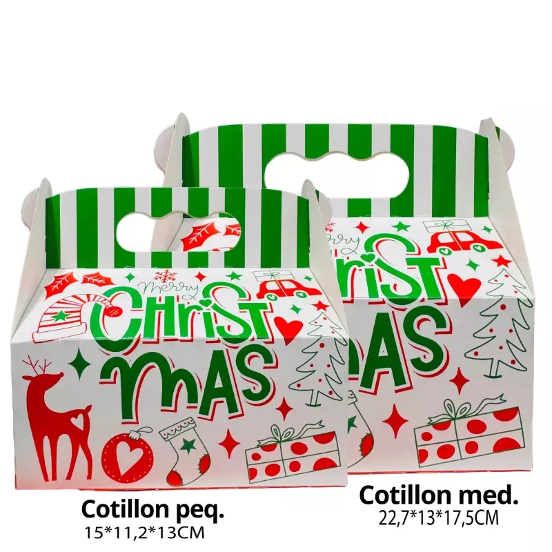 Cajas Cotillon Navidad Christmas Gde. x12 unid