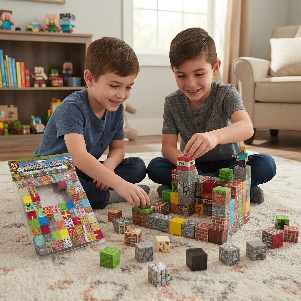 BOLSA CON LEGOS MAGNETICOS MINECRAFT 62pcs #BZ96-60C - Image 5