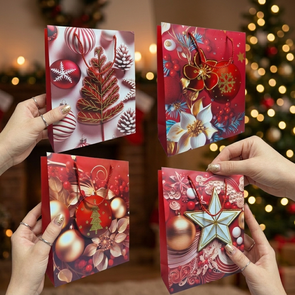 Bolsas de Regalo Lujo 32x26 Navidad - Image 3