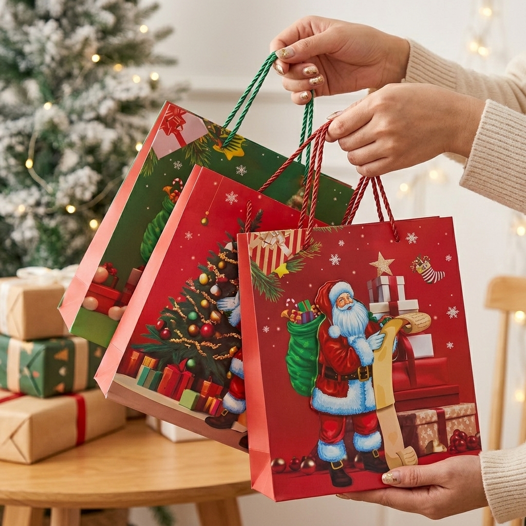 Bolsas de Regalo Lujo 32x26 Navidad - Image 3