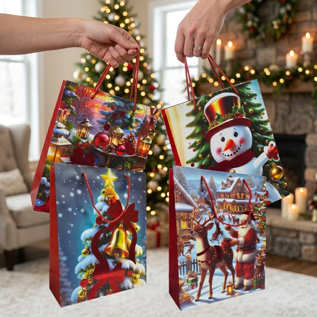 Bolsas de Regalo Lujo 32x26 Navidad - Image 2
