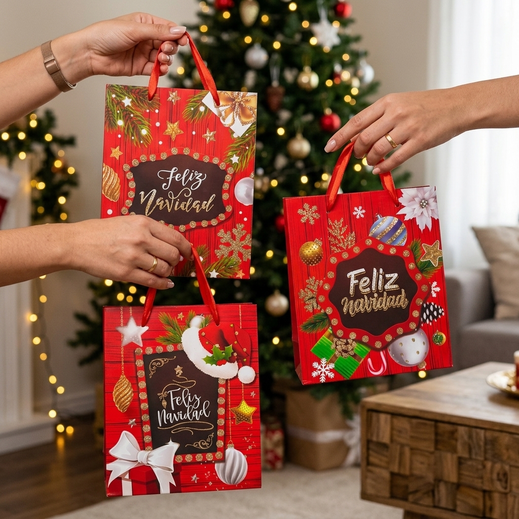 Bolsas de Regalo Lujo 32x26 Navidad - Image 2