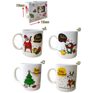Tazas de Navidad c/cajita x4 unid. #MC-26-1