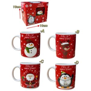 Tazas de Navidad c/cajita x4 unid. #MC-26-4