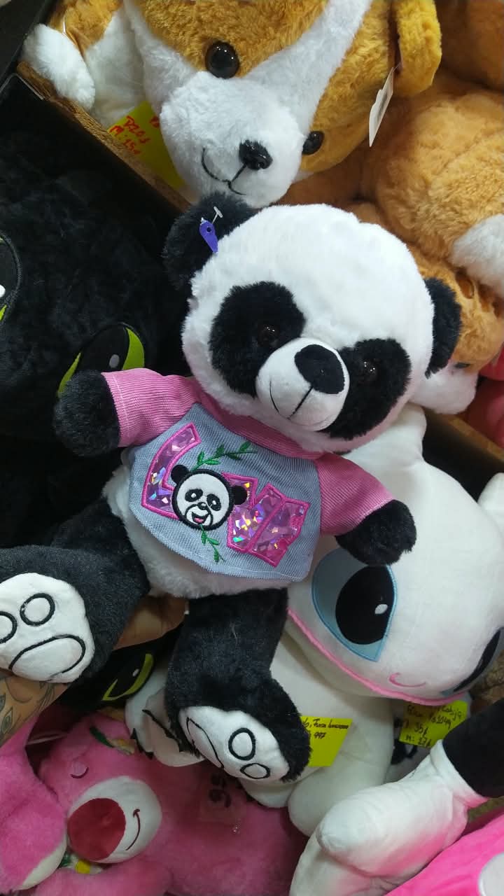 Peluche Panda Camisa Rosada 50cm RG0055 - Image 6