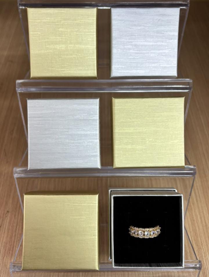 Estuches 5×5 Dor/Pla Rayas x12unid - Image 2